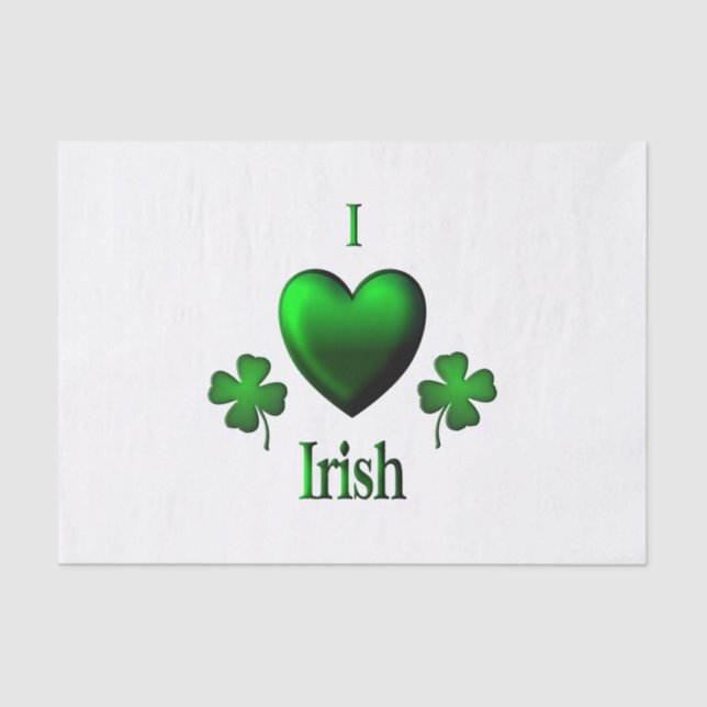 Papel De Seda I Heart Irish (Frente )