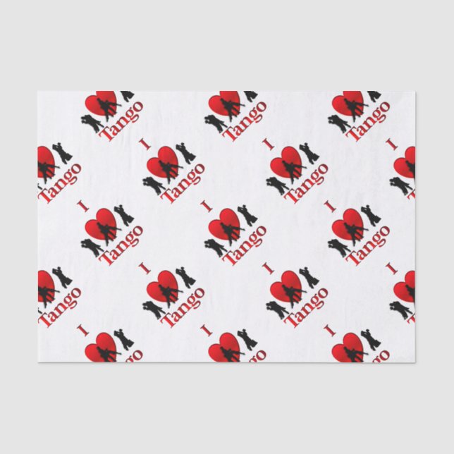Papel De Seda I Heart Tango (Frente )