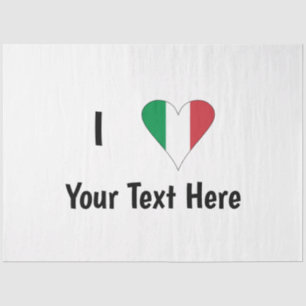 Papel De Seda I (Sinalizador Italiano Amor Coração) Seu Texto