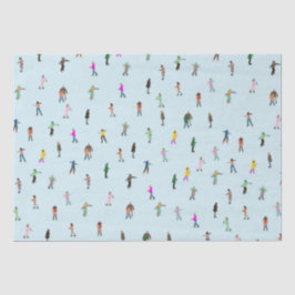 Papel De Seda Ice Skater No Lago │ Pista de gelo no Natal