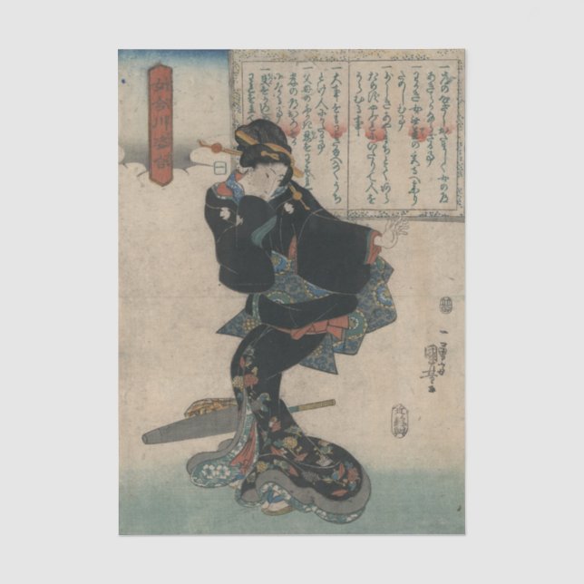 Papel De Seda Ichi por Utagawa Kuniyoshi (Frente )