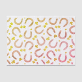 Papel De Seda Ícones de ferradura de Dia de São Patrício e Shamr