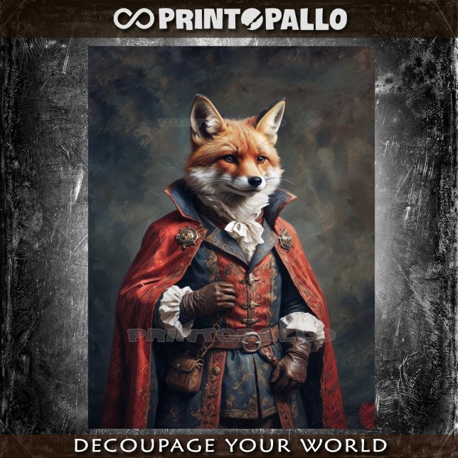 Papel De Seda Idade vitoriana Sossack Fox em uniforme militar (Criador carregado)
