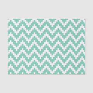 Papel De Seda Ikat Chevron Branco Sobre Fundo Da Casa Da Moeda 2