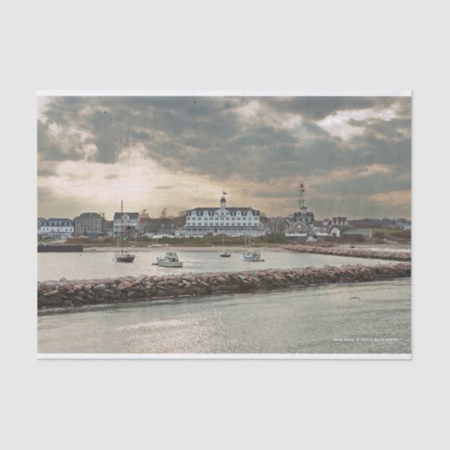 Papel De Seda Ilha Block, Rhode Island (Frente )