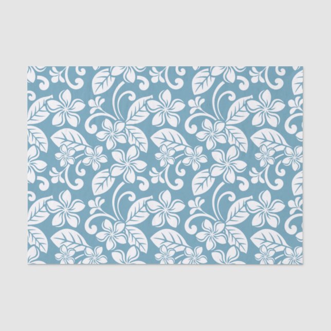 PAPEL DE SEDA ILHA PLUMÉRIA (AZUL SLATE) (Frente )