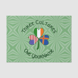 Papel De Seda Ilhas Åland Irlanda EUA Shamrock Personalizado