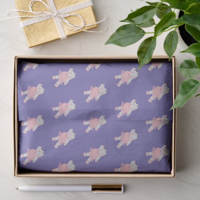 Papel De Seda illusima Bailarina Hipopótamo Roxo (Presente)