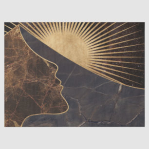 Papel De Seda Ilusão da ouro com Texturas Sun e Marble