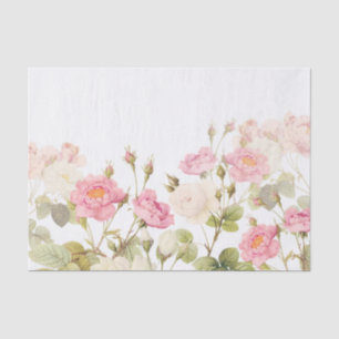 Papel De Seda Ilustração cor-de-rosa do prado dos rosas do