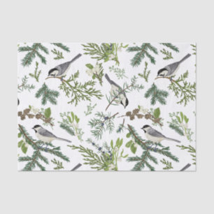 Papel De Seda Ilustração da Floresta Natural de Natal com Aquare