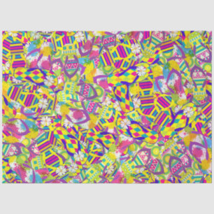 Papel De Seda Ilustração de Aquarela, Padrão de Inundação de Sac