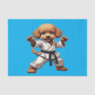 Papel De Seda Ilustração de Artes Marciais Adoráveis de Karate P