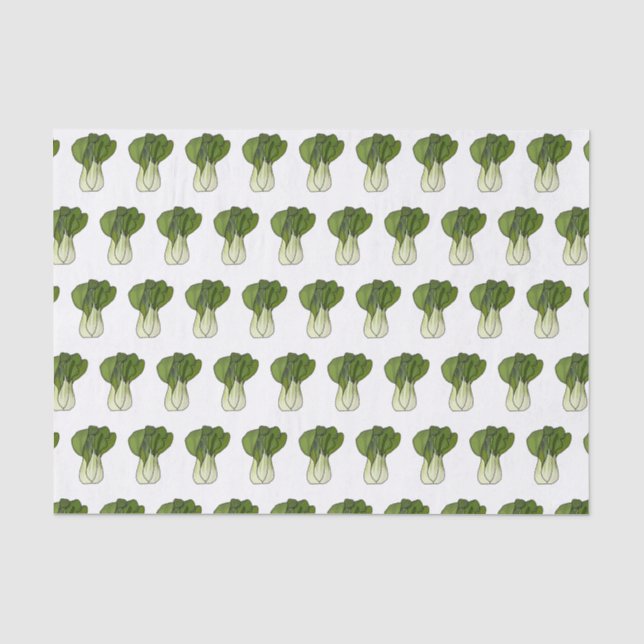 Papel De Seda Ilustração de desenho animado Bok choy (Frente )
