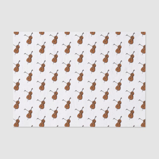 Papel De Seda Ilustração de desenho animado Cello (Frente )