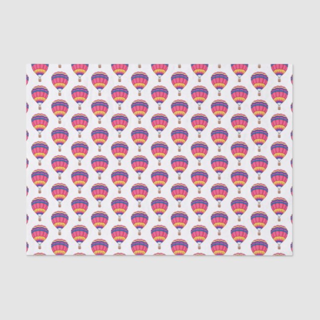 Papel De Seda Ilustração de desenho animado com balão de ar quen (Frente )