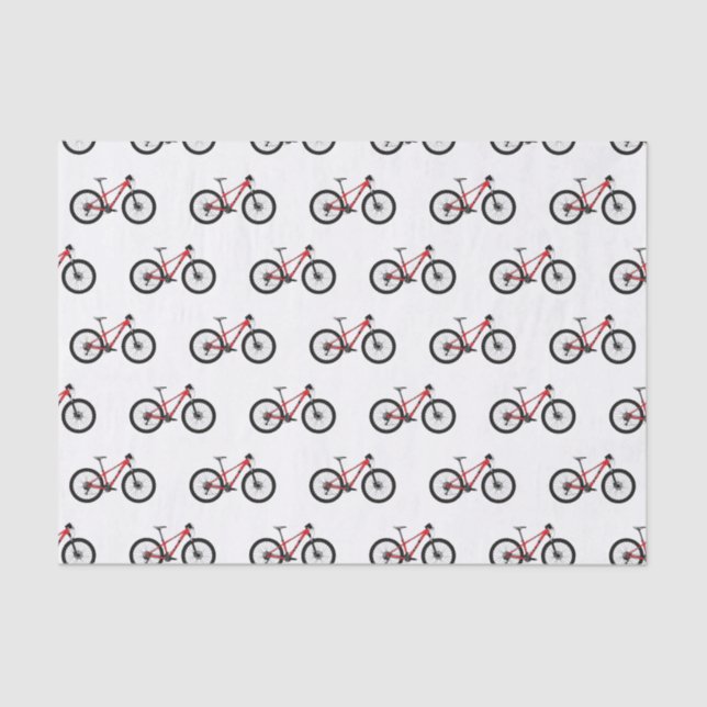 Papel De Seda Ilustração de desenho animado de bicicleta (Frente )