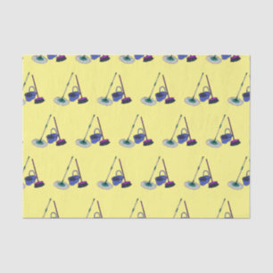 Papel De Seda Ilustração de desenho animado de Broom & mop