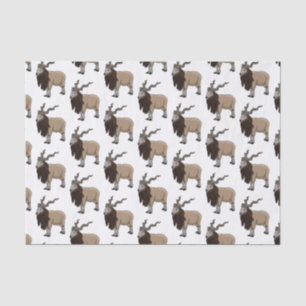Papel De Seda Ilustração de desenho animado de cabra Markhor