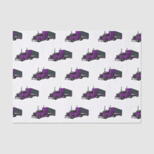 Papel De Seda Ilustração de desenho animado de caminhão semirreb