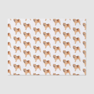 Papel De Seda Ilustração de desenho animado de cão Chow Chow
