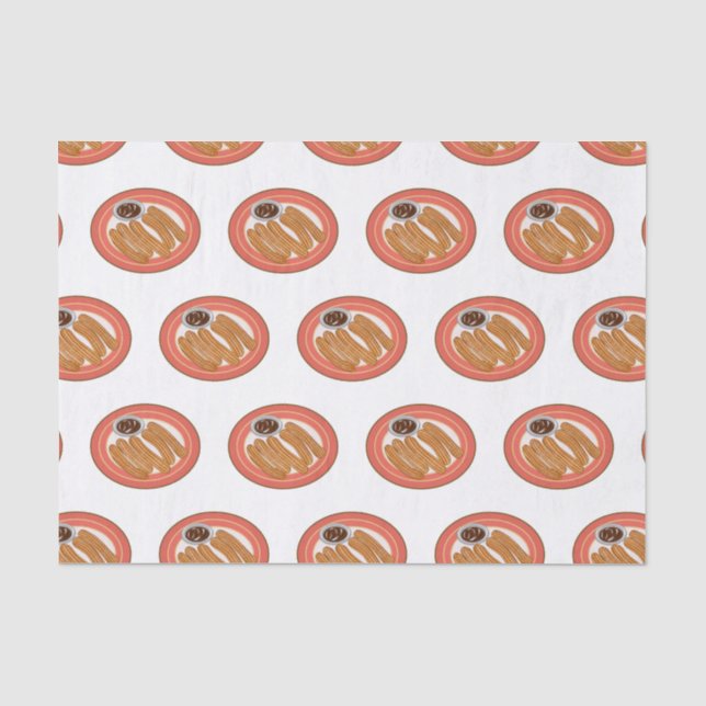 Papel De Seda Ilustração de desenho animado de Churro (Frente )