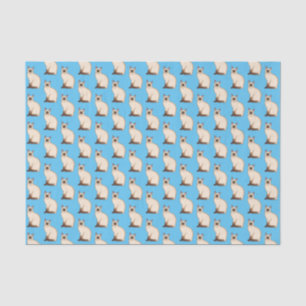 Papel De Seda Ilustração de desenho animado de gato siamês