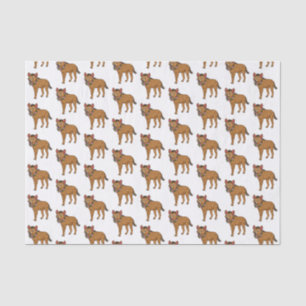 Papel De Seda Ilustração de desenho animado de Hyena e flores