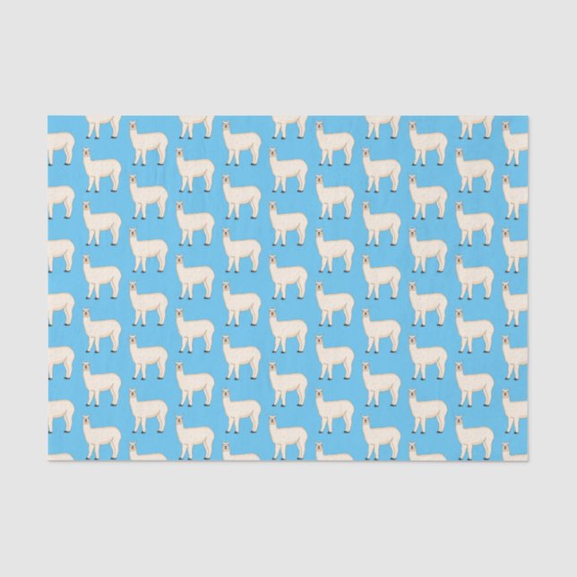 Papel De Seda Ilustração de desenho animado de Llama (Frente )