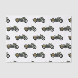 Papel De Seda Ilustração de desenho animado de motocicleta milit