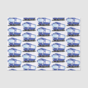 Papel De Seda Ilustração de desenho animado de ônibus moderno