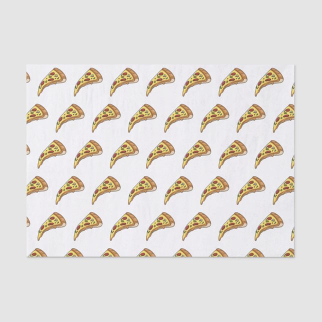 Papel De Seda Ilustração de desenho animado de pizza (Frente )