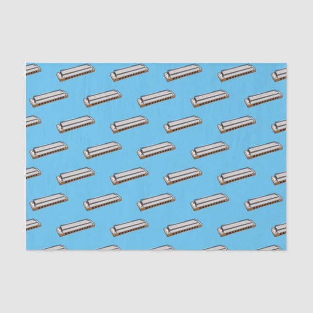 Papel De Seda Ilustração de desenho da Harmonica (Frente )
