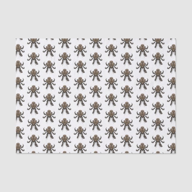 Papel De Seda Ilustração de desenho de caranguejo de coco (Frente )
