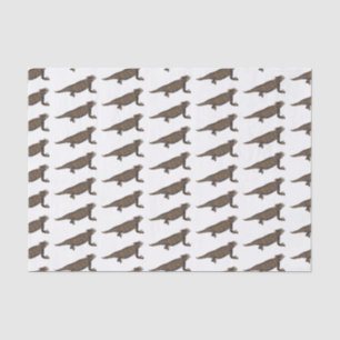 Papel De Seda Ilustração de desenho de lagarto com horda-regal