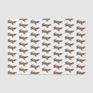 Papel De Seda Ilustração de desenho de lagarto girado por Armadi