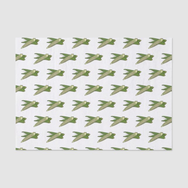 Papel De Seda Ilustração de desenho de Okra (Frente )
