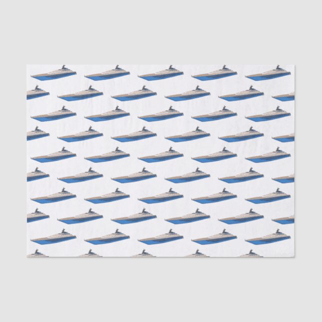 Papel De Seda Ilustração de desenho em Yacht (Frente )