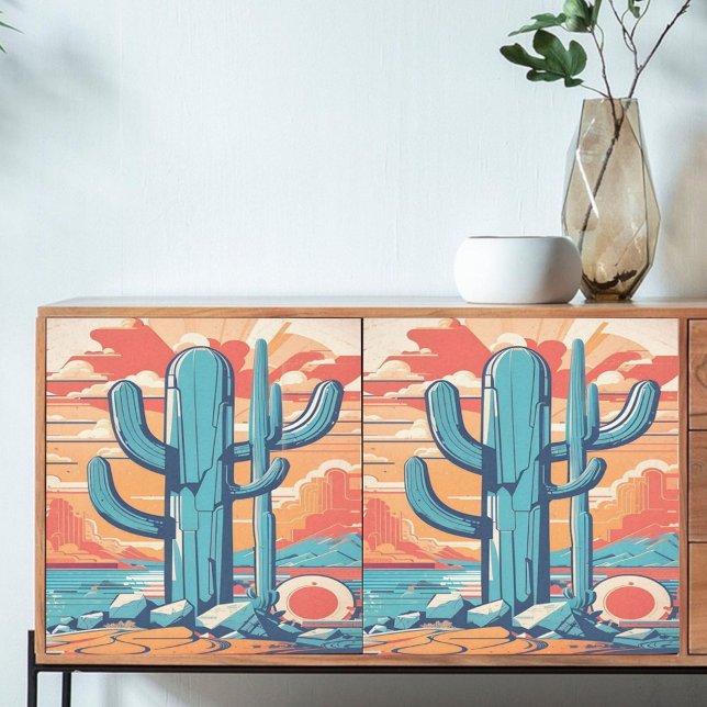 Papel De Seda Ilustração de Deserto de Cactus (Criador carregado)