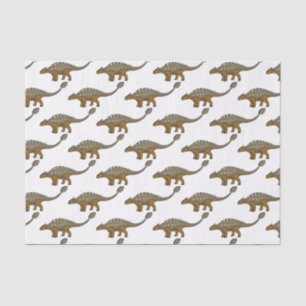 Papel De Seda Ilustração de dinossauro blindado Ankylosaurus