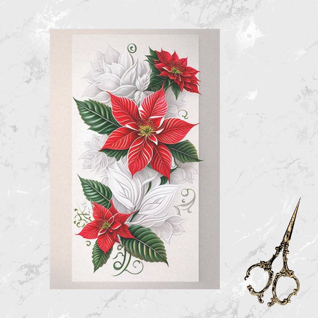 Papel De Seda Ilustração de Natal Vermelho de Poinsettia (Criador carregado)