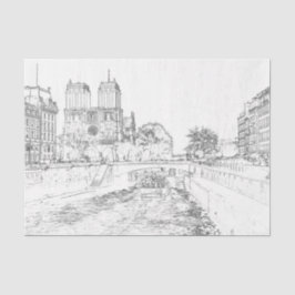 Papel De Seda Ilustração de Notre Dame de Paris