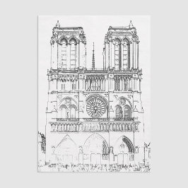 Papel De Seda Ilustração de Notre Dame de Paris