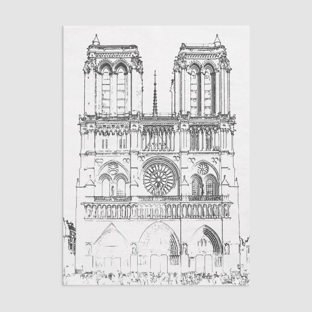 Papel De Seda Ilustração de Notre Dame de Paris (Criador carregado)