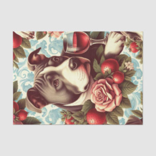 Papel De Seda Ilustração de Touro de Touro de Touro Retro-Americ