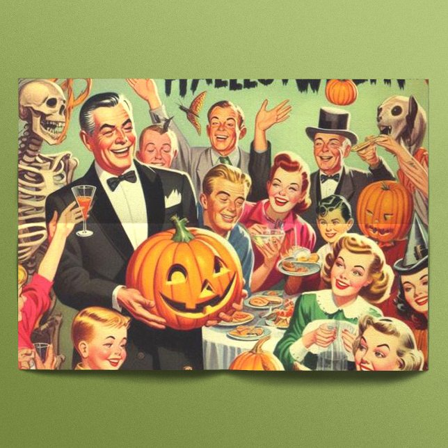 Papel De Seda Ilustração do Partido Vintage Halloween (Criador carregado)
