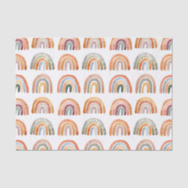 Papel De Seda Ilustração dos arco-íris Boho Earthy Tone Watercol