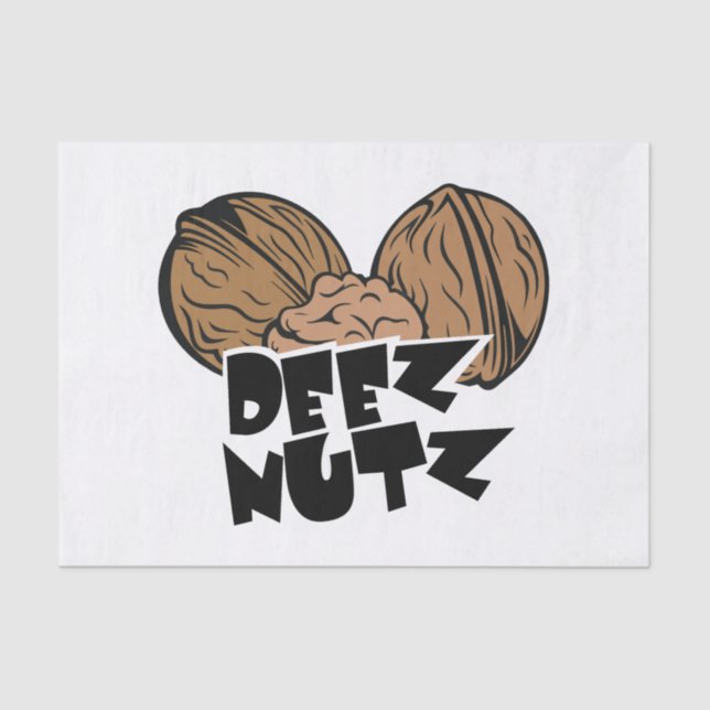 Papel De Seda Ilustração engraçada de Deez Nutz (Frente )