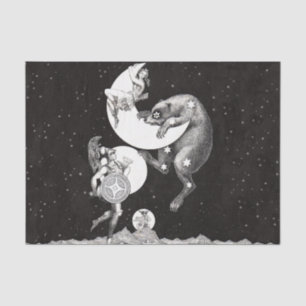 Papel De Seda Ilustração Noturna do Deus do Universo da Lua Cele