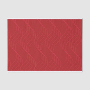 Papel De Seda Ilustração ondulada legal moderna vermelha,